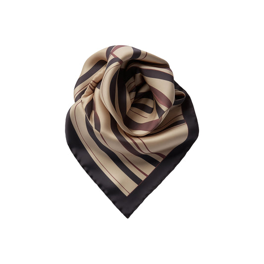 Classic Striped Silk Scarf