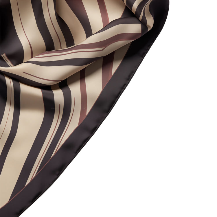 Classic Striped Silk Scarf