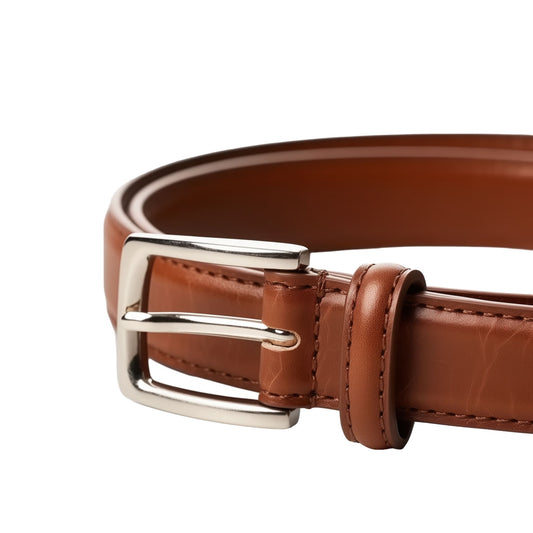 Sleek Cognac Waist Belt