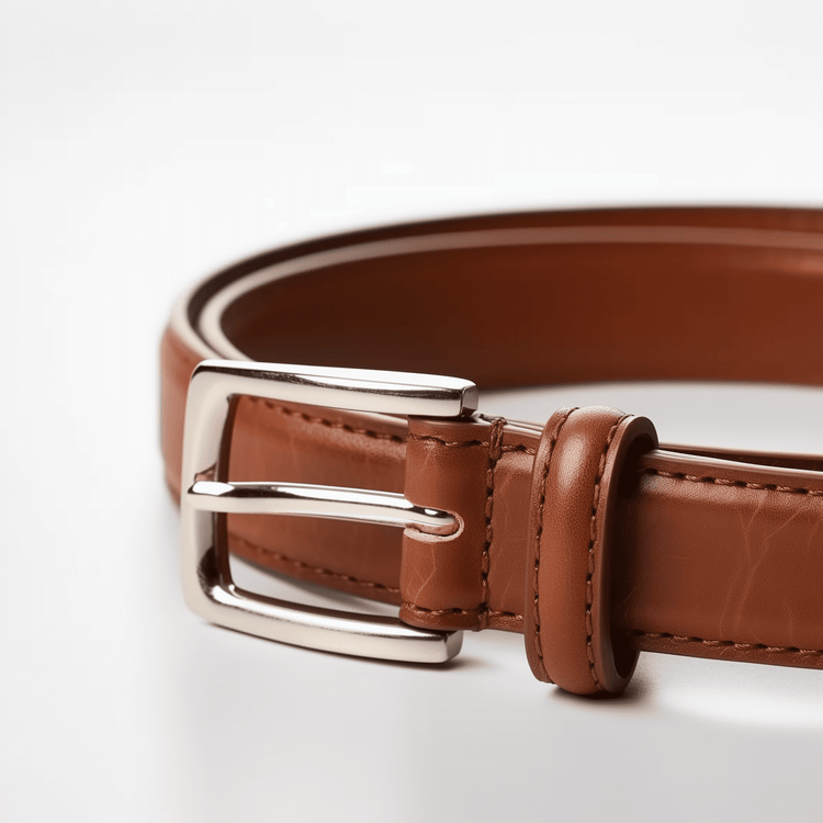 Sleek Cognac Waist Belt