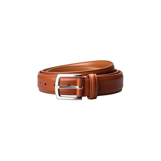 Sleek Cognac Waist Belt